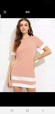 Pink Strip Dress Size S