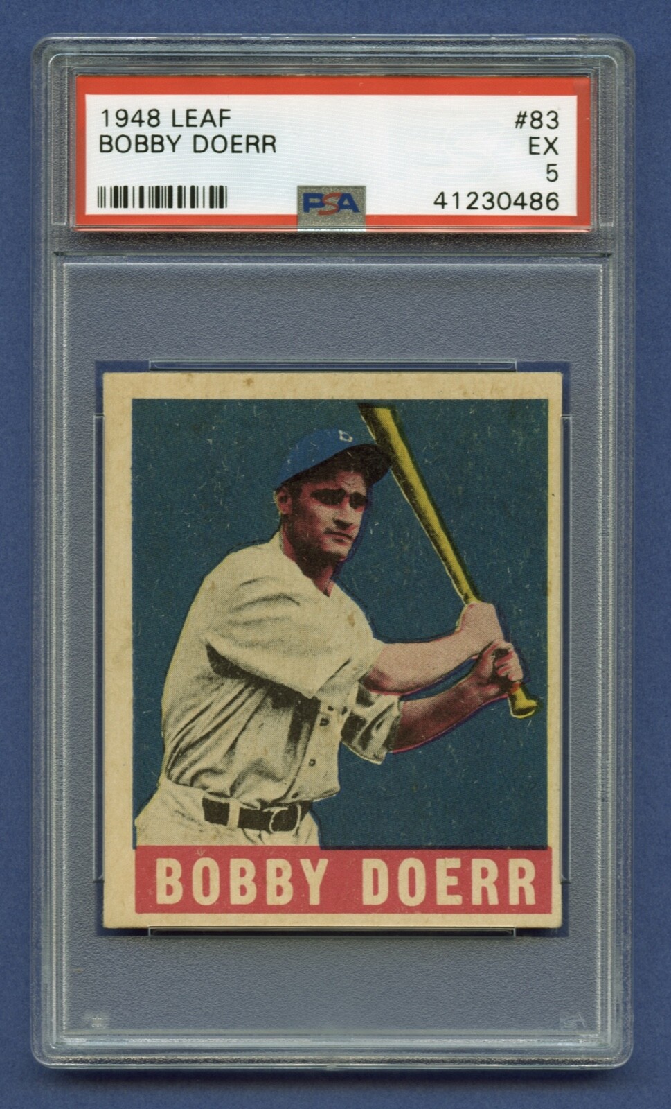 1948 BOBBY DOERR PSA 5 EX LEAF HOF BOSTON RED SOX VINTAGE CLASSIC (#83) RZC