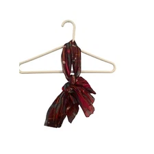 Sheer Scarf Lightweight Plaid Print Burgundy Red Fashion Accessory