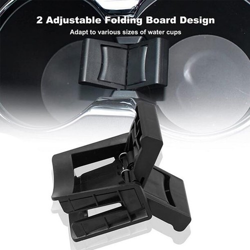 Nakkaa Black Center Console Cup Holder Divider Insert For 2014-2019 Toyota Highlander – Fixes Drinks In Place