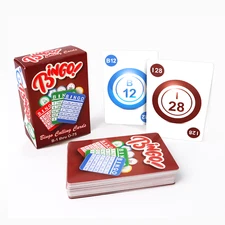 GSE Colorful Plastic Coated Bingo Calling Cards Deck for Bingo Playing Cards