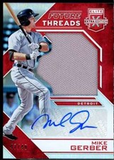 Mike Gerber 2016 Elite Extra Edition Future Thread Silhouette Autograph Red #13 