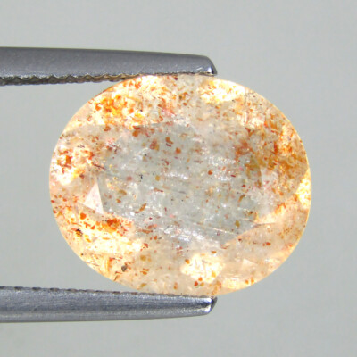4.74Cts EXCELLENT OVAL SHAPE NATURAL SUNSTONE 12.7x10.9MM LOOSE GEMSTONE