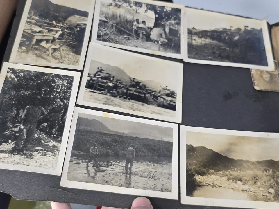 RARE 1950s Korean War African American Soldier Album – Tanks, Helicopter, 100s - Image 4 of 4