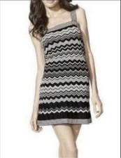 Missoni for Target Chevron Sweater Dress Small Black White Mod Retro Luxury Knit