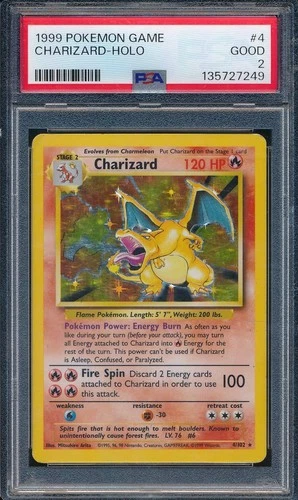 1999 Pokemon Game 4 Charizard Holo PSA 2 Good - 135727249