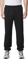 Gildan Adult Fleece Elestic Bottom Sweatpants with Pockets, Style G18200 Medium