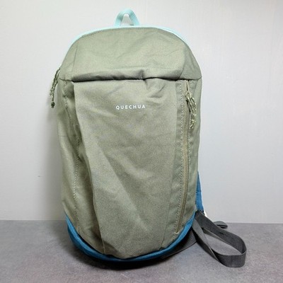 Quechua NH100 10L Backpack Khaki Blue Lightweight Camping Hiking Daypack