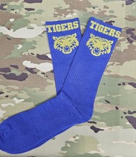 Tiger Socks - Only for TIGERS cotton crew sock -army regimental colours