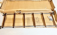 Vintage Deck Trunk Roof Luggage Rack Assembly Chrome And Wood 48x14