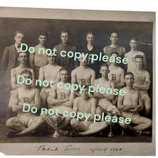 Vintage 1920 Binghampton Boys Mens Track Team Photo High School New York