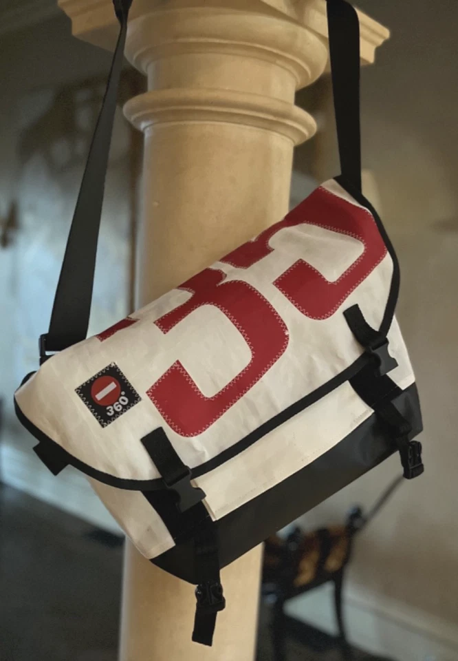 Recycled Baltic Sea Yacht Sailcloth Beach Bag, Gym Bag, Shoulder Bag 18" x 10" - Image 2 of 4