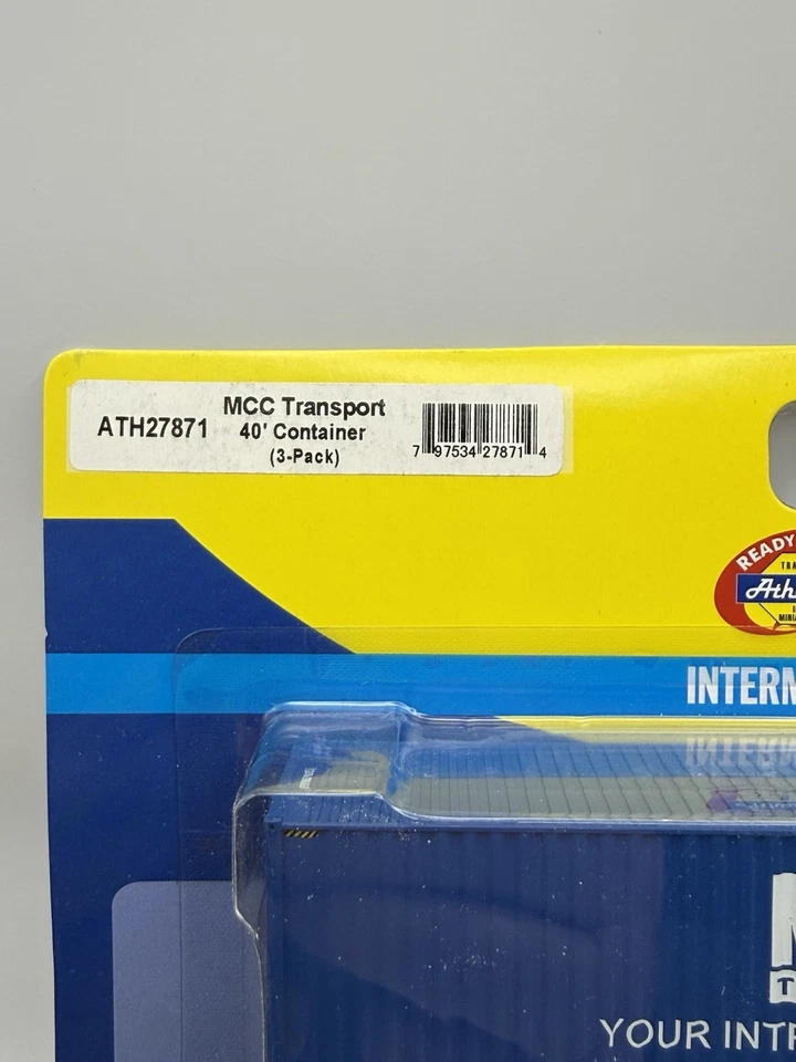 HO Athearn MCC Transport 40’ Container 3-Pack ATH-27871 – Brand NEW, Sealed - Image 2 of 2