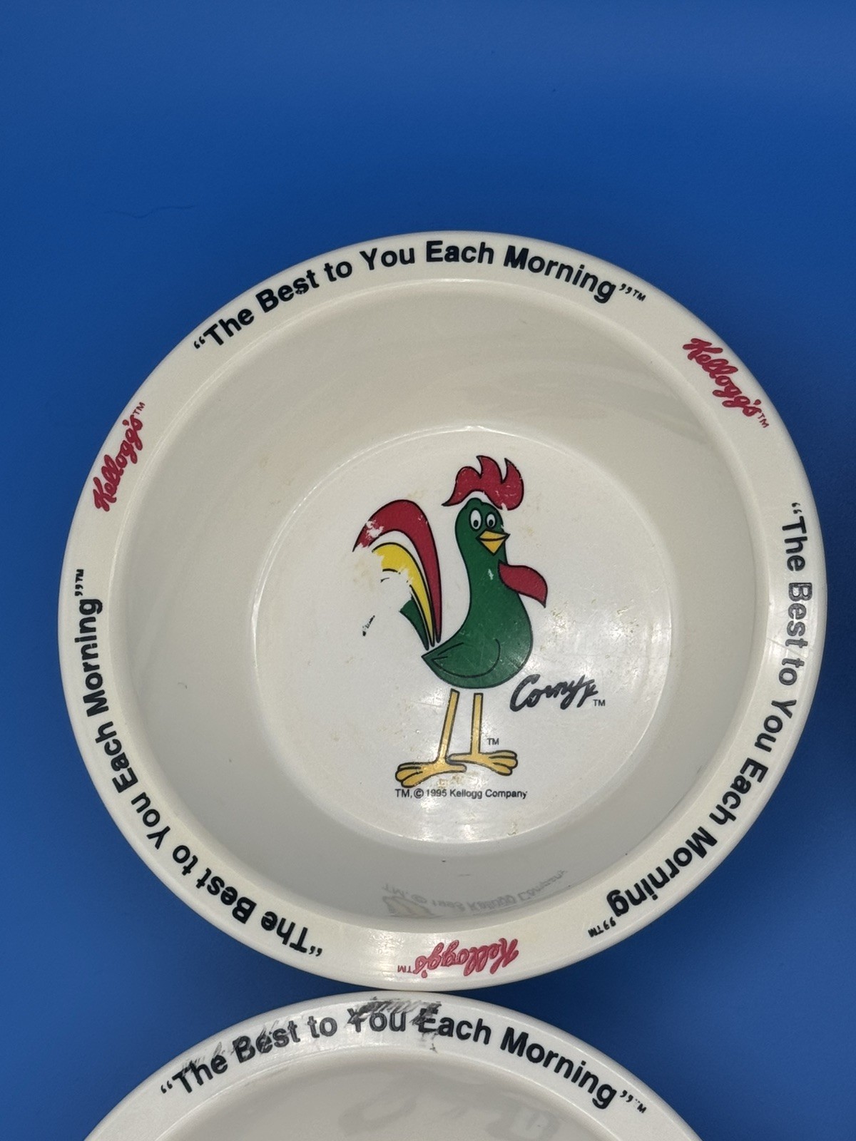 Vintage 1995 | Complete Set of 4 Collector Kellogg’s Cereal Bowls | Melamine