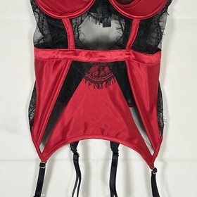 Ann Summers Adalicia Basque Red/Black - Size Small B-C Brand New with Tags