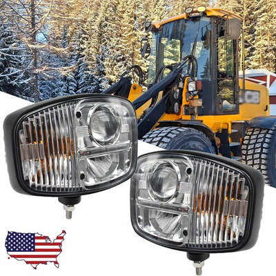 #ad E9 LED Headlights Left Side and Right Side DRL For Volvo JCB Loader John Deere $240.00