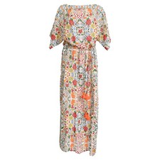 Tory Burch Printed Kaftan Maxi Dress In Cotton Women Multicolor Size 4