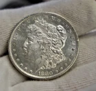 1880 S US Morgan Silver Dollar $1 Lustrous Unc