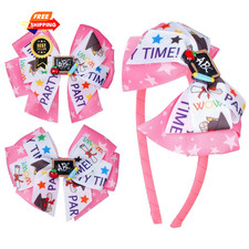 Back to School Hair Accessories Set - Bow 1 Count Pack of 3 , Pink