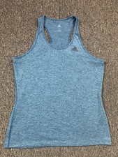 Adidas Tank Top Womens Small Blue Heather Climalite Activewear Gym