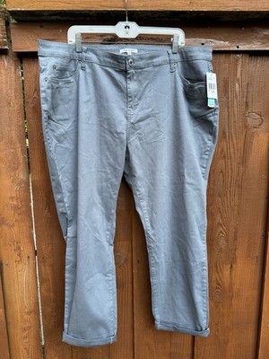 STS Blue Gray Darren Twill Girlfriend Chino Pants Gray Size 22 NWT