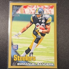 Topps 2010 Emmanuel Sanders RC #254 Pittsburgh Steelers Gold /2010 NFL