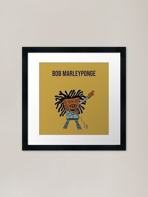 Rasta Zeichnung im Schwamm Gerahmtes Kunst Gerahmtes Wandbild Poster Leinwanddruck Bild