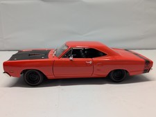 Ertl American Muscle 1969 Dodge Coronet Super Bee Orange Steel Wheels 118 Guc