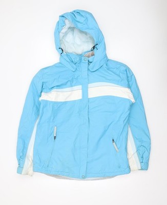 Columbia Skijacke Damen blau L Kapuze wasserdicht Wintermantel