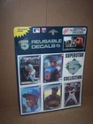 1992 High 5 Reusable Decals Superstar collection Dave Justice 5x7 Factory Sealed