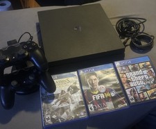 Sony PlayStation 4 Pro 1TB Console Bundle - Black - CUH-7015B - Tested -