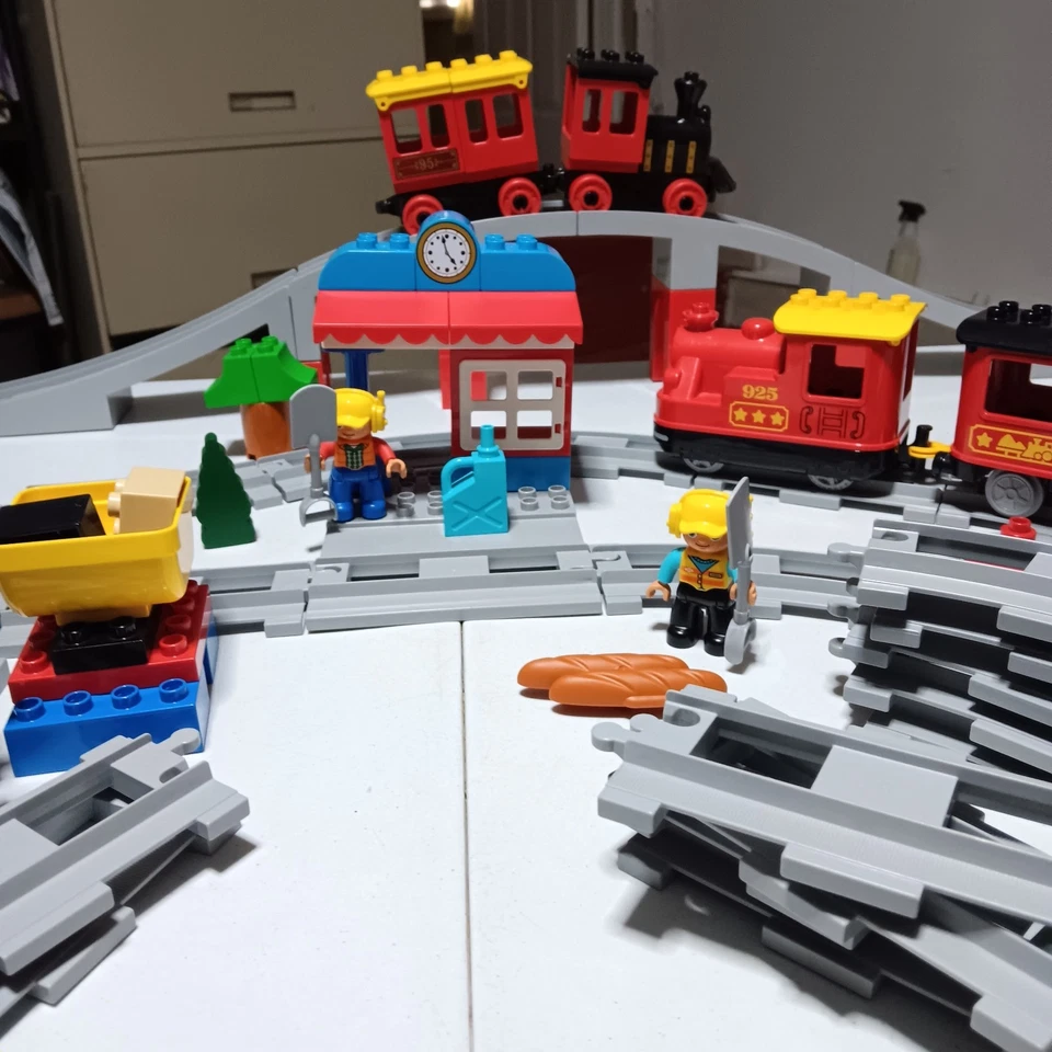 Lego DUPLO Tren de Vapor Lote Motor Coches Pistas Puente Lote 10872 10874 Foto 4 de 4