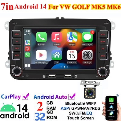 7'' Carplay Autoradio GPS NAVI WIFI Bluetooth FM RDS Für Skoda Fabia II 2007-2014