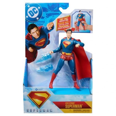 DC SUPERMAN Deluxe Figur Epic Strike 15 cm - NEU OVP - roter Stoffumhang Battle