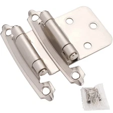 DecoBasics Cabinet Hinges Brushed Nickel for Kitchen Cabinets Doors (30 Pair ...