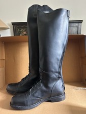 TuffRider Ladies Synthetic Leather Starter Back Zipper Boots Black Sz 11 Wide
