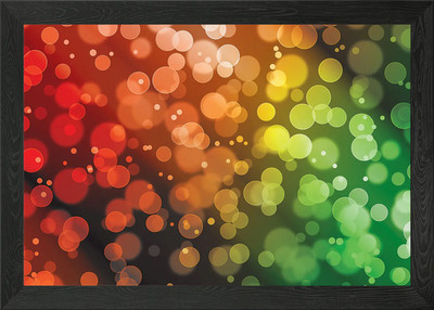 Colorful Bokeh Effect Framed Wall Art Poster Canvas Print Picture
