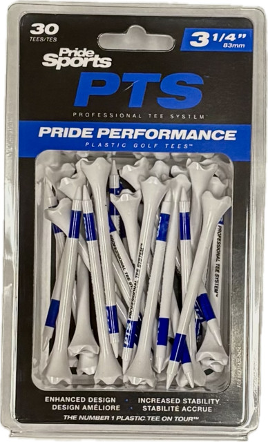 Pride Performance Plastic Tee System, 3-1/4 inch- 30 Count (Blue)