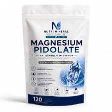 Magnesium Pidolate 550mg 120 Vegan Pullulan Capsules Nutri Nature