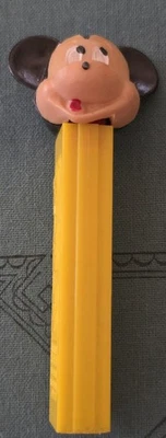 Mickey Mouse No Feet Pez Dispenser 2620061 Yugoslavia Yellow Rare 1950's - Image 1 of 4