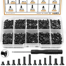 mankk 360PCS Laptop Screws 12 Sizes M2 M2.5 M3 Replacement Computer Tiny Screws