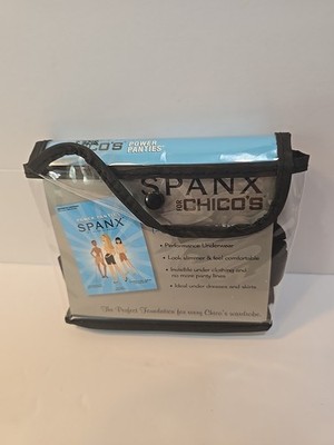 Spanx for Chico's Power Panties Womens Size 3 black Shaper slimming Boyshort B1