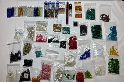 Miyuki Glass Bugle Beads Mixed Lot plus regular beads Multicolor Assorted