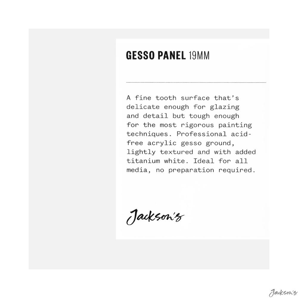 Jackson's : 19mm White Gesso Cradled Painting Panel : 4x4in (Apx.10x10cm) : P...