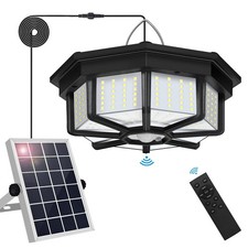 Solar Shed Light Indoor Outdoor, 288LED Solar Powered Motion Sensor Pendant L...
