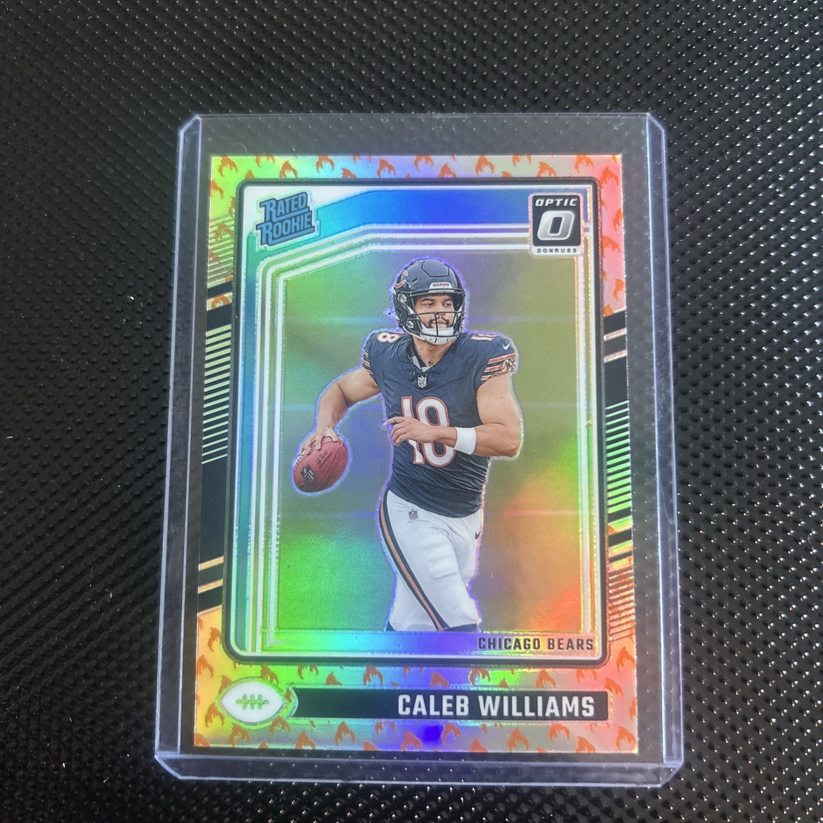 2024 Panini Donruss Optic 201 Caleb Williams Rated Rookie Fire Emoji SSP 🔥