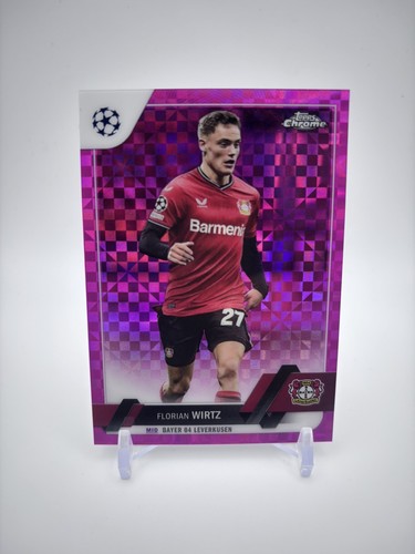 FLORIAN WIRTZ /250 PINK X-FRACTOR TOPPS CHROME UEFA 2022-23 LEVERKUSEN