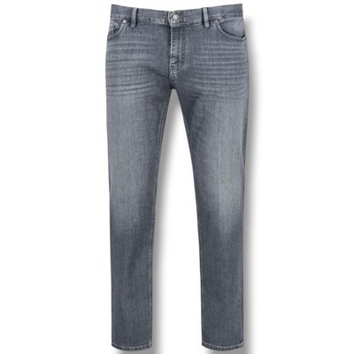 Alberto T400 Jeans 34x33 Slim Straight Candiani Denim-Super Stretch-Dual FX Gray