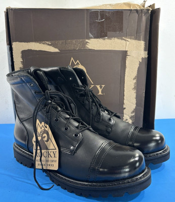 NIB 12 M MENS ROCKY 2091 SIDE ZIPPER 7'' JUMP BOOTS BLACK 12 M FREE SHIPPING