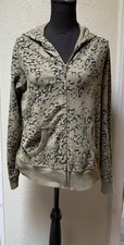Style Co. Sport Hoodie Women's SZ L Green Floral Full Zip Outdoors Jacket